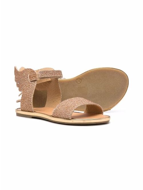 BabyWalker metallic-effect leather sandals