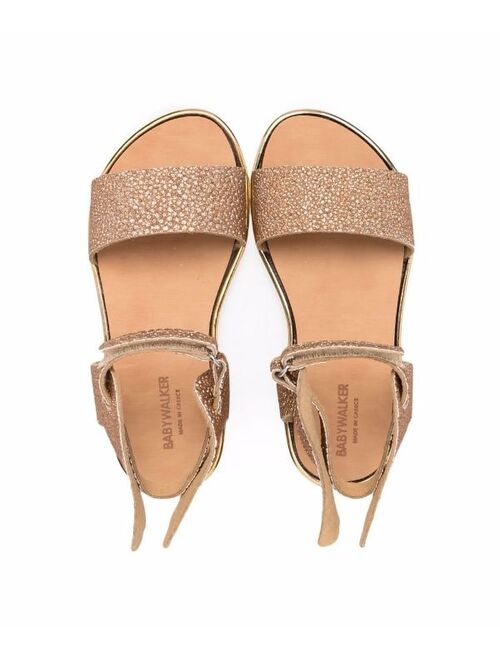 BabyWalker metallic-effect leather sandals