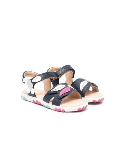 Kids petal-applique sandals