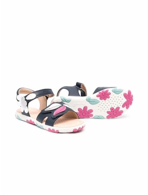 Geox Kids petal-applique sandals