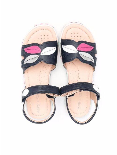 Geox Kids petal-applique sandals