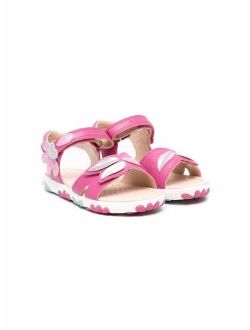 Kids petal-applique sandals