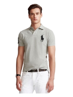 Men's Big Pony Custom Slim Fit Mesh Polo