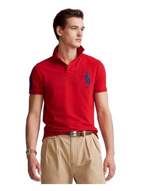 Polo Ralph Lauren Men's Big Pony Custom Slim Fit Mesh Polo