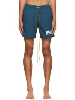 Rhude Blue Polyester Shorts