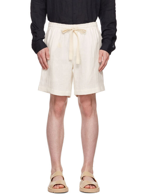 COMMAS Off-White Linen Lounge Shorts