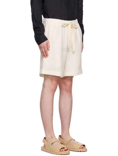 COMMAS Off-White Linen Lounge Shorts