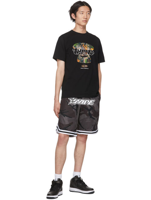 AAPE by A Bathing Ape Black Reversible Shorts