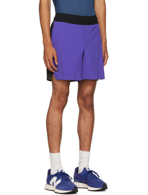 Black & Purple Lightweight Shorts