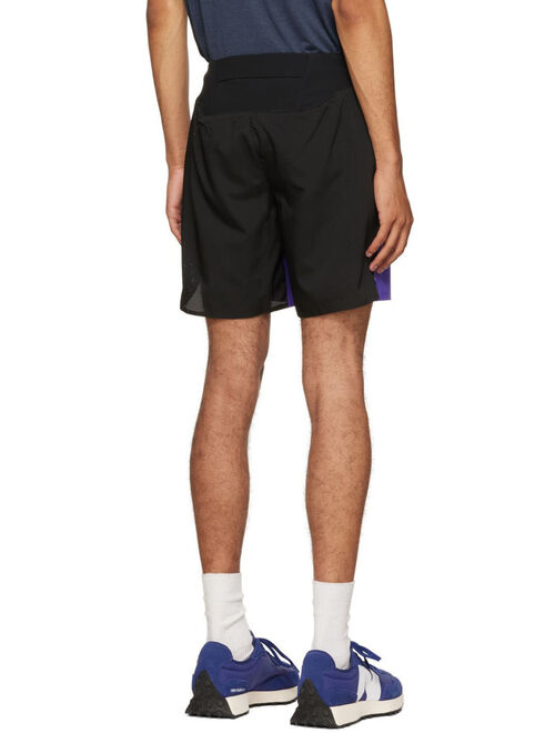 Black & Purple Lightweight Shorts