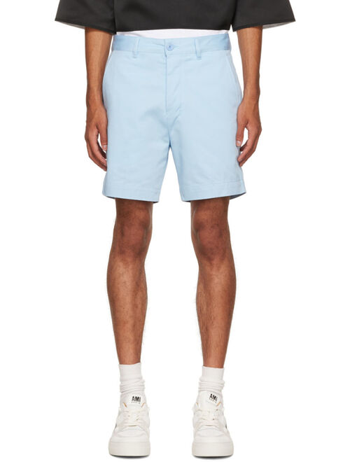 AMI Alexandre Mattiussi Blue Chino Shorts