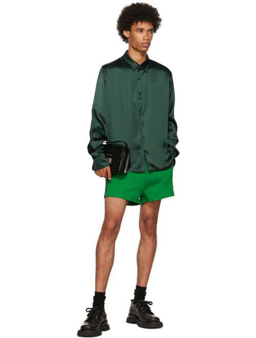 AMI Alexandre Mattiussi Green Ami de Coeur Shorts