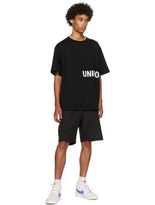 Uniform Experiment Black Poplin Shorts