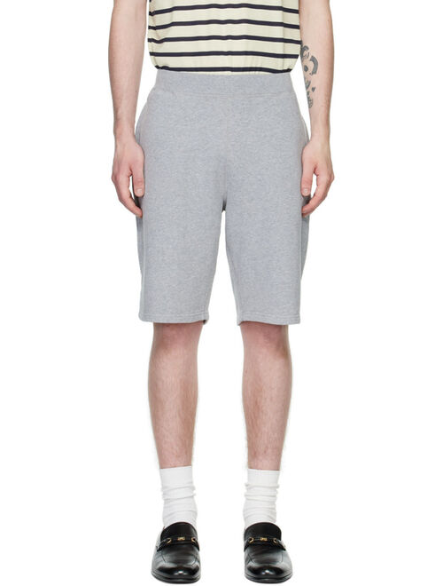 Sunspel Gray Loopback Shorts