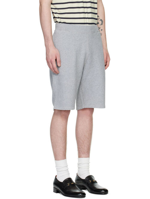 Sunspel Gray Loopback Shorts