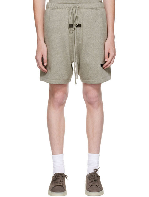 Essentials Gray Cotton Shorts