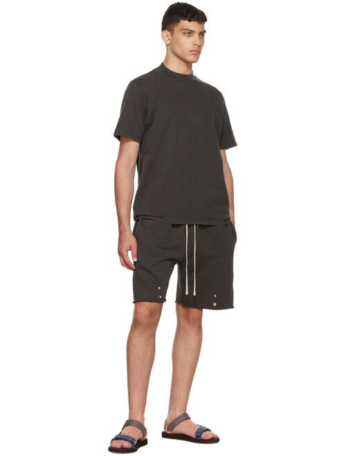 Les Tien Black Cotton Shorts