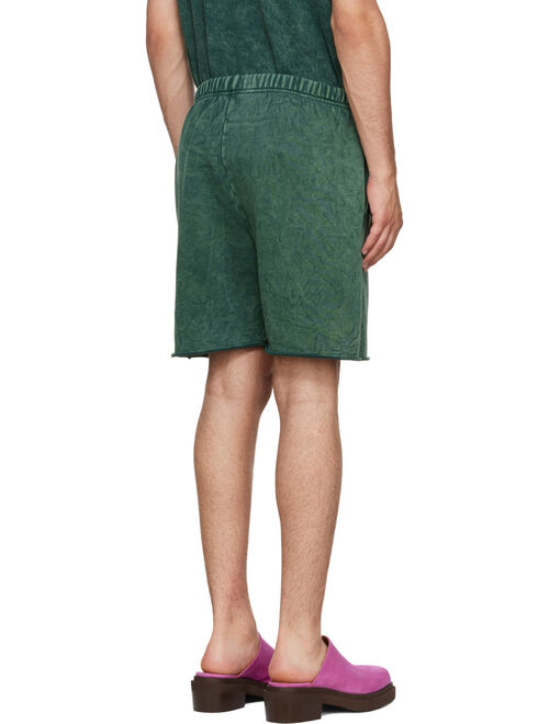 Les Tien Green Cotton Shorts