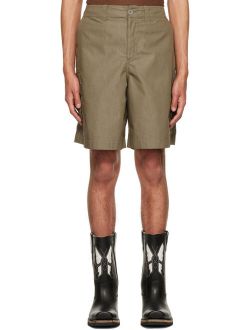 Our Legacy Khaki Cotton Cargo Shorts