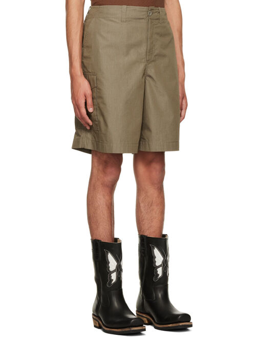 Our Legacy Khaki Cotton Cargo Shorts