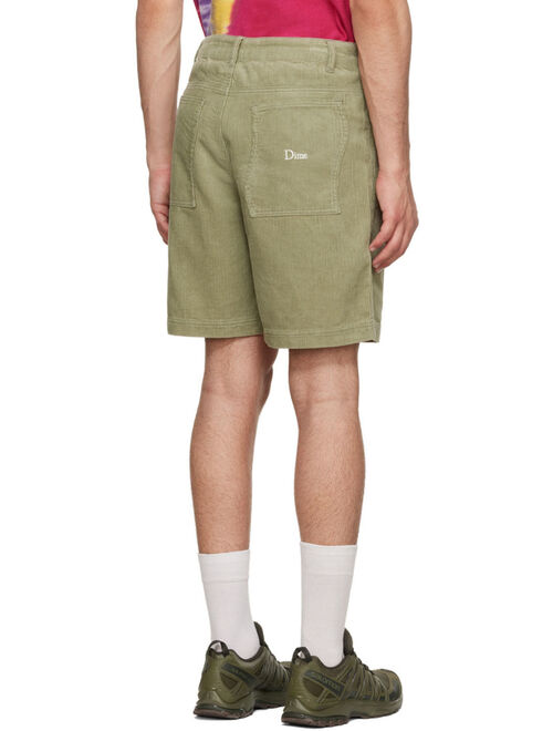 Dime Green Cotton Shorts