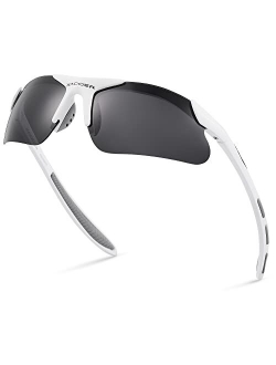 Xagger Youth Polarized Sports Sunglasses for Boys Girls Age 8-14 Kids Teens Baseball Softball TR90 Frame Glasses