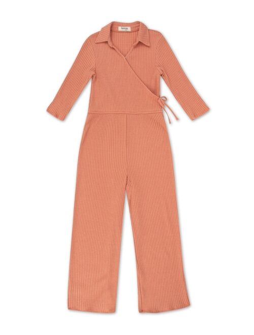 SPEECHLESS Big Girls Mock Wrap Jumpsuit