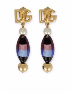Dolce & Gabbanaglass bead clip-on earrings