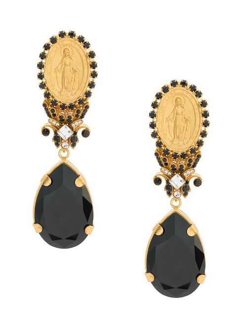 Dolce & Gabbana votive crystal detailed earrings