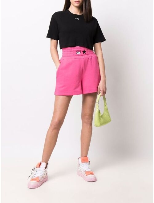 Chiara Ferragni cotton Eye Star shorts