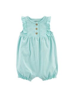 Baby Girl Carter's Eyelet Snap-Up Romper