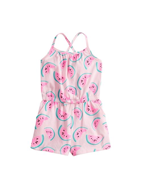 Toddler Girl Jumping Beans Criss-Cross Back Romper