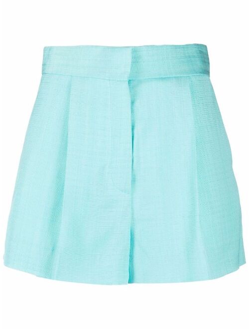 SANDRO Benjamin high-waisted cotton shorts