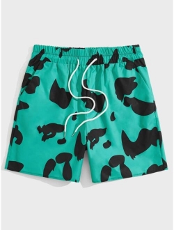 Guys Cow Print Shorts