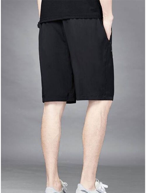 Shein Men Zip Pocket Drawstring Waist Shorts