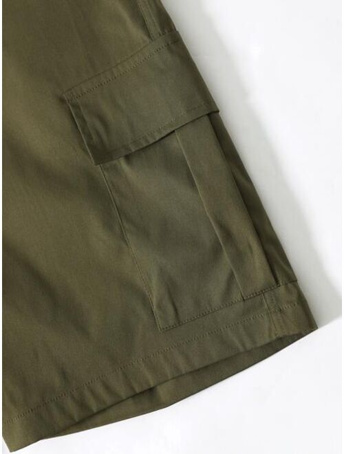 Shein Men Flap Pocket Side Shorts