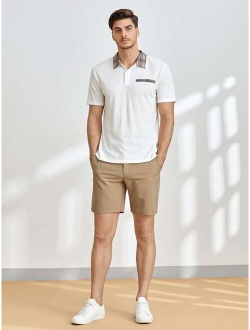 SHEIN Men Slant Pocket Bermuda Shorts