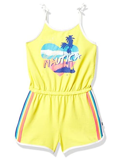 Nautica Girls' Cotton Striped Romper