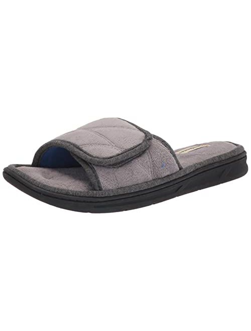 Dearfoams Men's Cooper Quilted Terry Slide Slipper