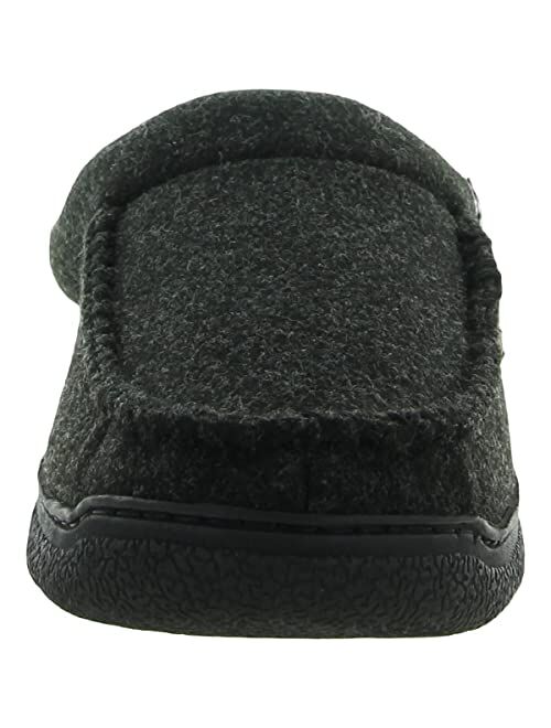 Dearfoams Men's Clog Style Memory Foam Slippers Wool Blend