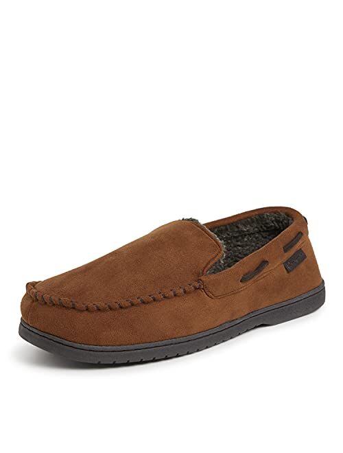 Dearfoams Men's Keaton Memory Foam Moccasin with Wide Widths