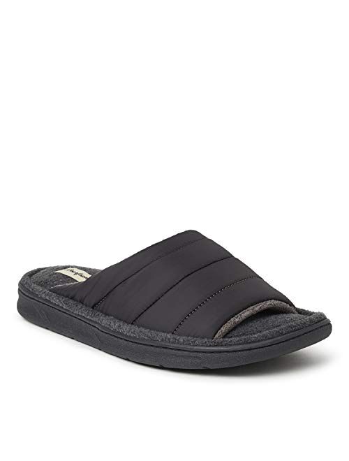 Dearfoams Men's Max Quilted Nylon Slide Slipper