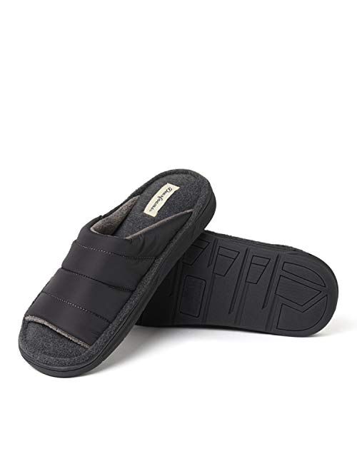 Dearfoams Men's Max Quilted Nylon Slide Slipper