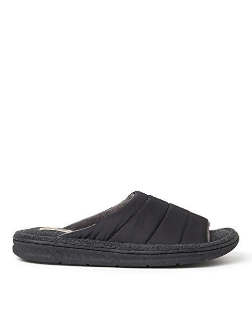 Dearfoams Men's Max Quilted Nylon Slide Slipper