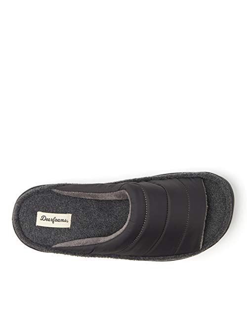 Dearfoams Men's Max Quilted Nylon Slide Slipper