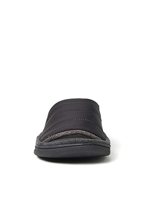 Dearfoams Men's Max Quilted Nylon Slide Slipper