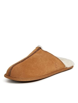 Men's Suede Closed Toe Scuff Slipper