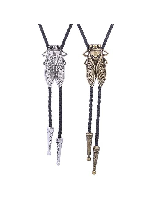 HUABOLA CALYN Bolo tie for Men Western Cowboy Native American Leather Necktie Costume Accessories Bolo ties