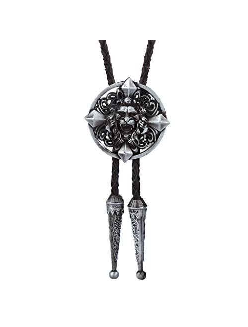 HUABOLA CALYN Bolo tie for Men Western Cowboy Native American Leather Necktie Costume Accessories Bolo ties