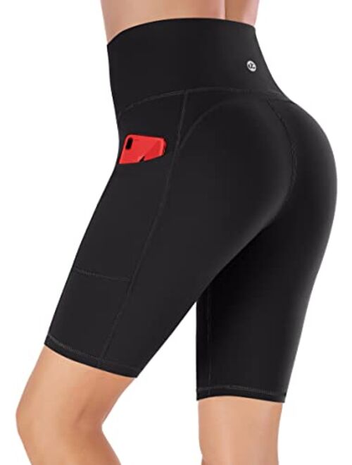 Ewedoos Biker Shorts for Women High Waist Yoga Shorts for Women with Pockets Athletic Shorts for Women Running Gym Short